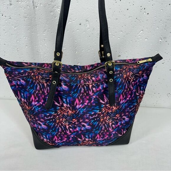 Juicy Couture Pink Purple Turquoise Tote Bag with Gold Hardware - Picture 6 of 14